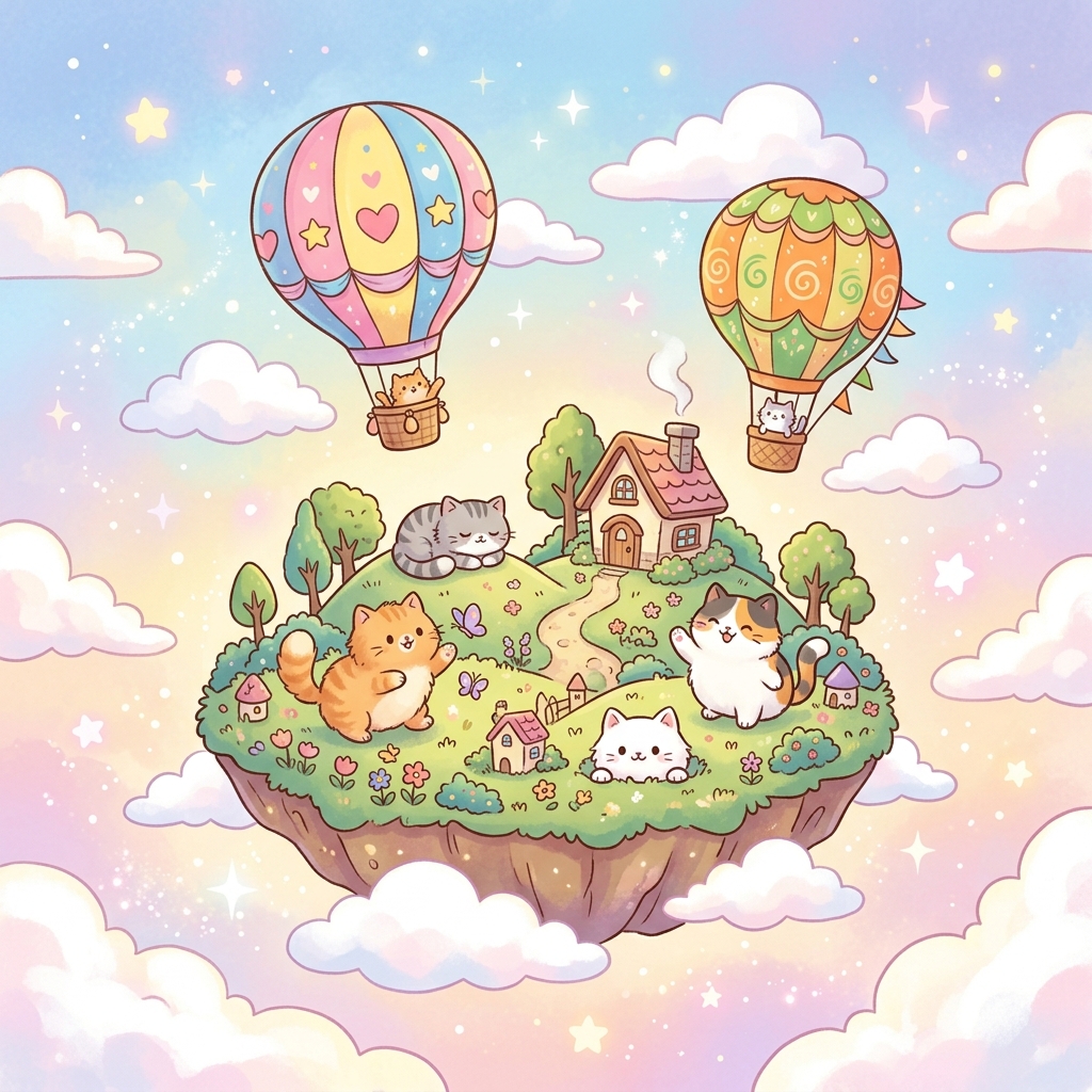 The Floating Island of Cats